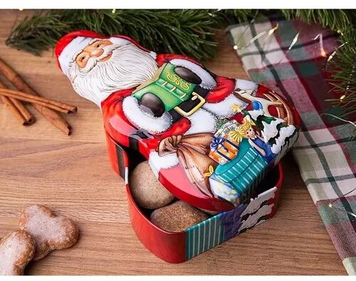 Altom Plechová dóza na sušienky a medovníčky Santa Claus 23 x 13 cm