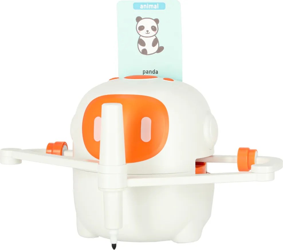 KIK Interaktívny vzdelávací kresliaci robot s 100 kartami, oranžový