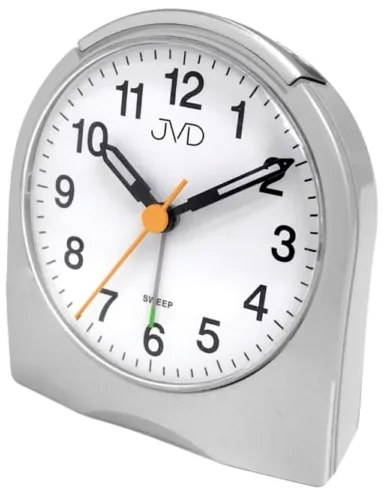 Štýlový tichý budík JVD SRP889.2 s osvetlením (10 cm)