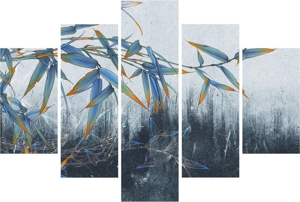 Obraz - Bambus na stene (150x105 cm)