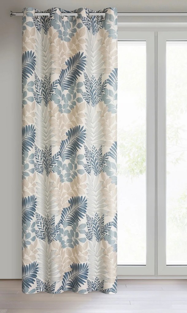 ZÁVES NA KRÚŽKOCH LENNY 140X250 CM VZOROVANÁ