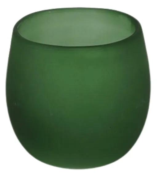 Zelený sklenený svietnik GINNY GREEN - viac veľkostí Veľkosť: S