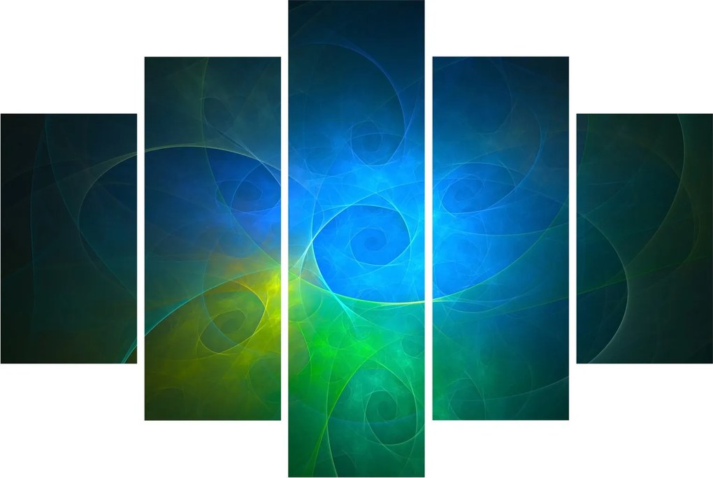 Obraz modrej abstrakcie (150x105 cm)