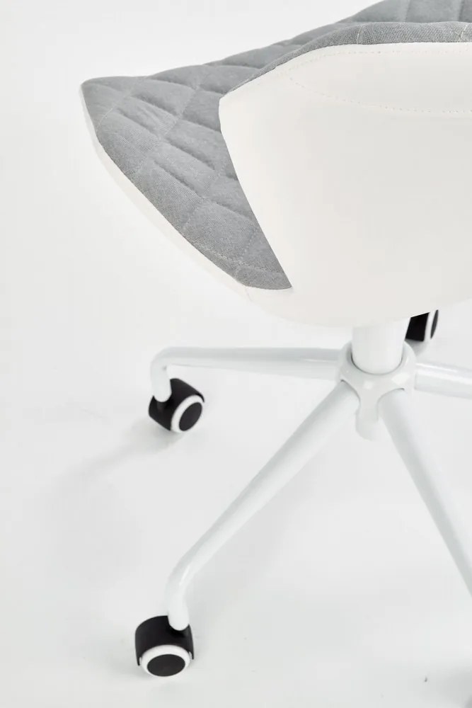 Detská stolička na kolieskach MATRIX – viac farieb svetlosivá / biela