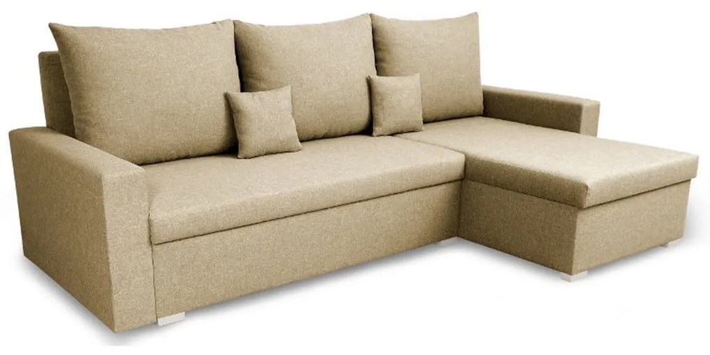 Rohová sedacia súprava s funkciou spania MONDI Béžová
