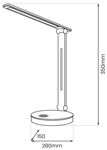 LED RGBW Stolná lampa BRUNO LED/5W/5V 3000/4500/6000K čierna