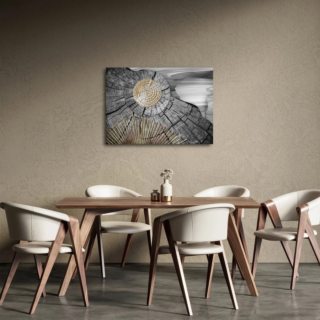 Obraz - Kmeň stromu v koláži (70x50 cm)