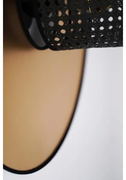 Duolla - Nástenné svietidlo TOKYO RATTAN 1xE27/15W/230V pr. 50 cm zlatá/čierna