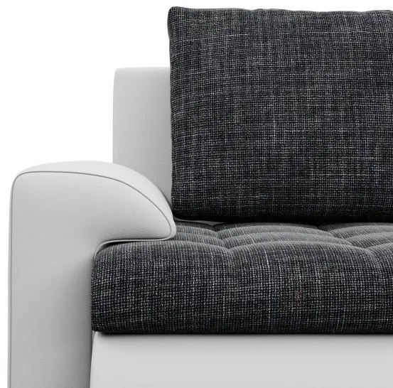 Sedacia súprava FORESTA v tvare U, pravá popolová / biela