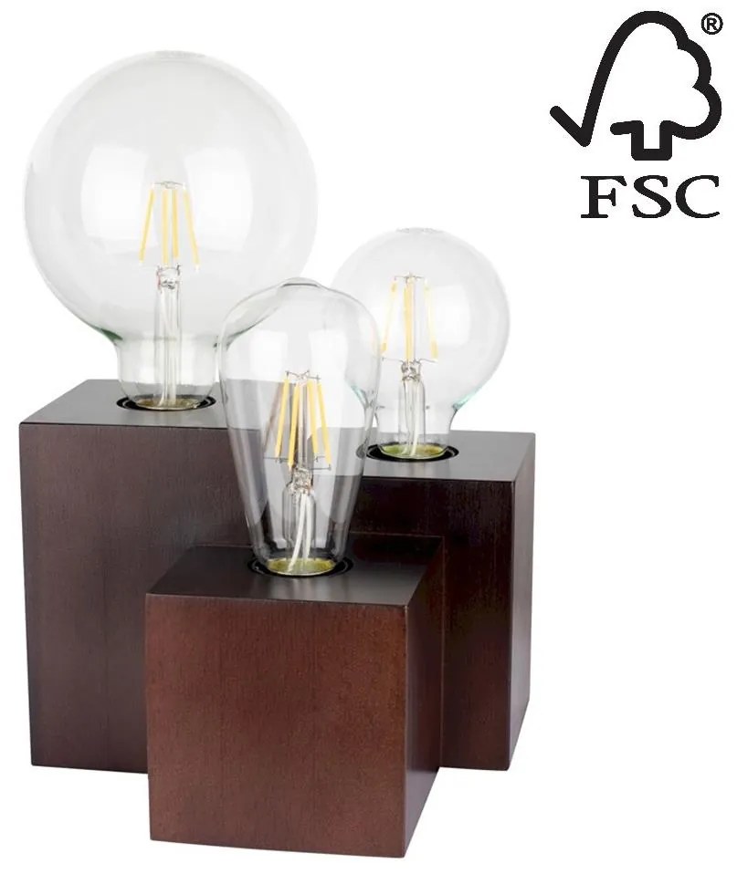 Spot-Light 2276376 - Stolná lampa VINCENT 3xE27/15W/230V