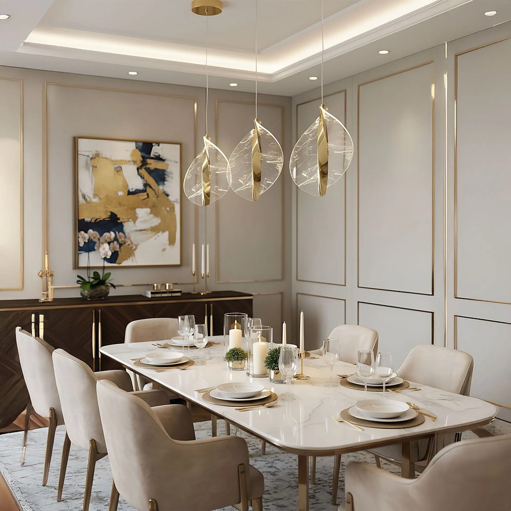 Toolight Toolight, LED závesné svietidlo 7W, 4000K, 500lm, G129-CP, zlatá, OSW-02603