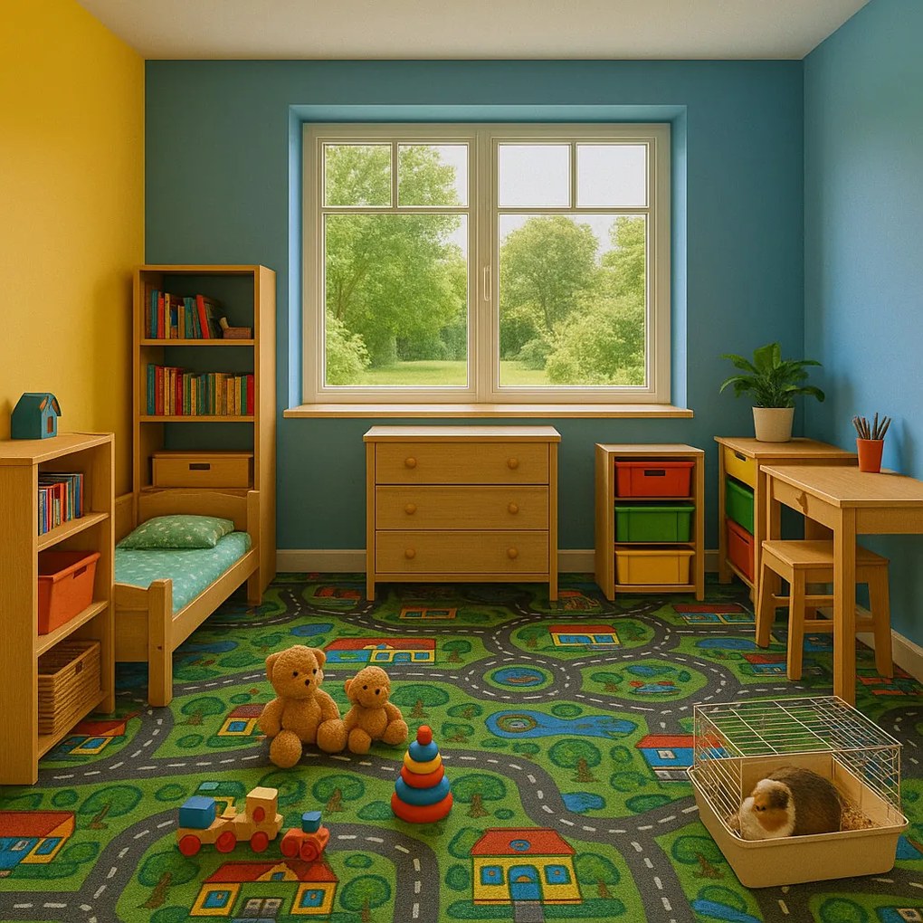 Vopi, Koberec metráž City life - neúčtujeme odrezky z role, na mieru, šíře 1,33m,1m,2m,3m,4m,na mieru, neúčtujeme odrezky, viacfarebná, filc, detská izba