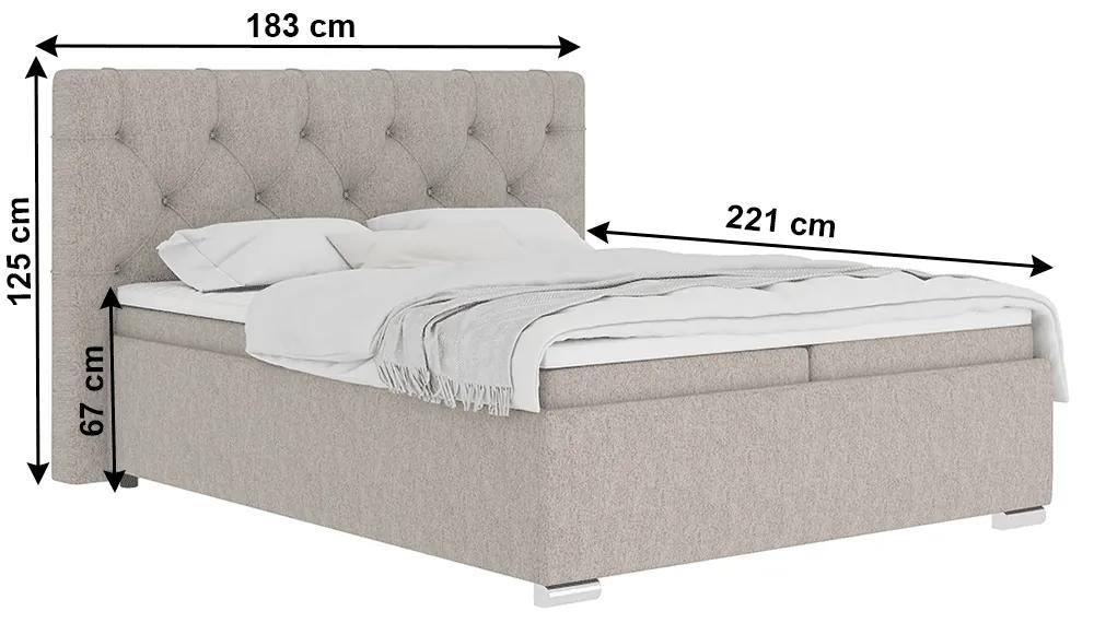 Kondela Boxspringová posteľ 160x200, sivohnedná Taupe, MORINA