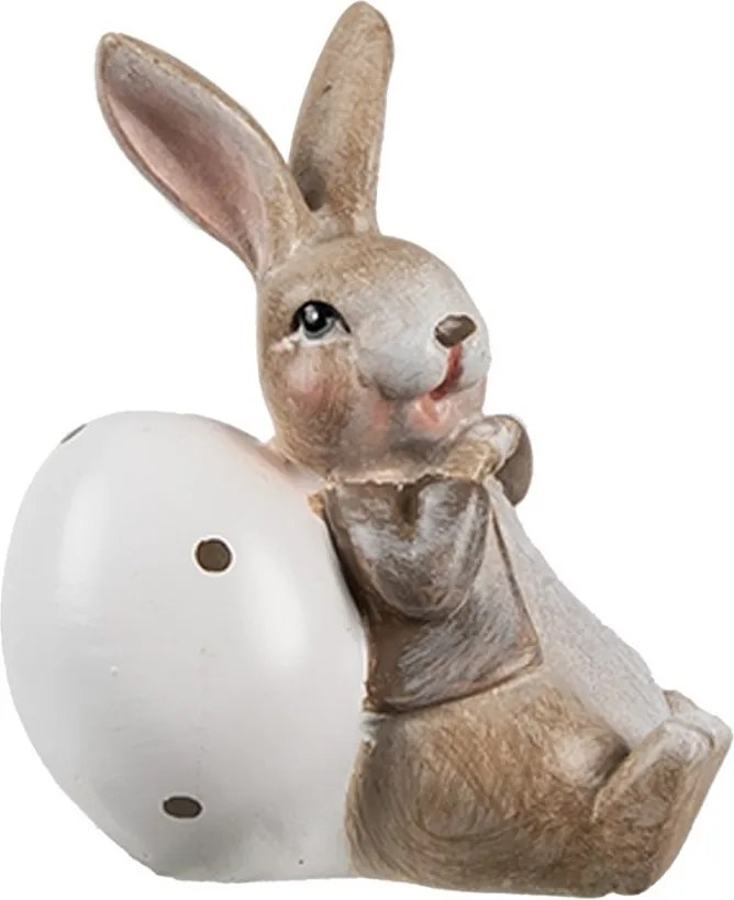 Veľkonočné dekorácie králik s vajíčkom - 6*4*8 cm