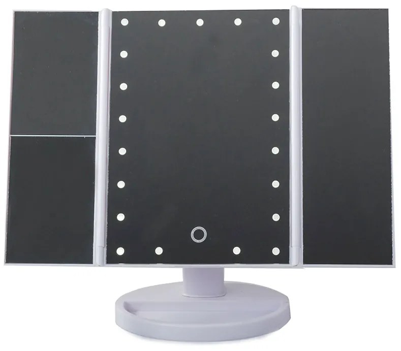 Verk 15473_B Kozmetické zrkadlo 22 LED, USB biele