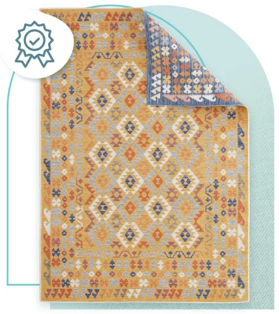 Obojstranný koberec Echo Aztec Navy