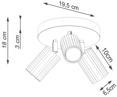 Sollux SL.1639 - Bodové svietidlo KARBON 3xGU10/10W/230V červená