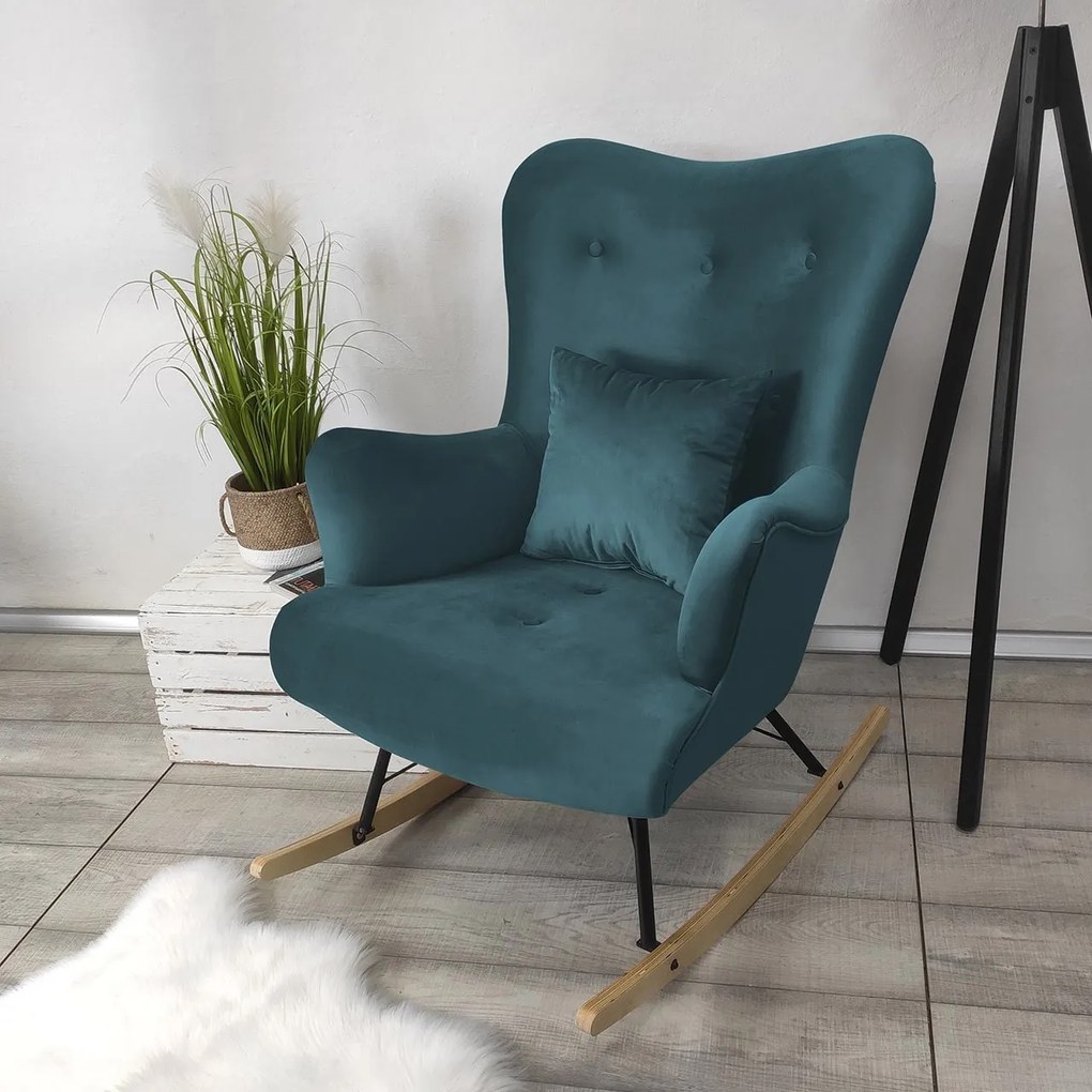 Hojdacie kreslo v škandinávskom štýle Blanco, Farby: Magic Velvet 2202