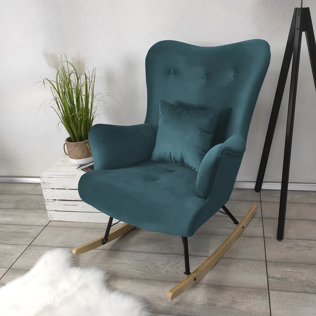Hojdacie kreslo v škandinávskom štýle Blanco, Farby: Magic Velvet 2222