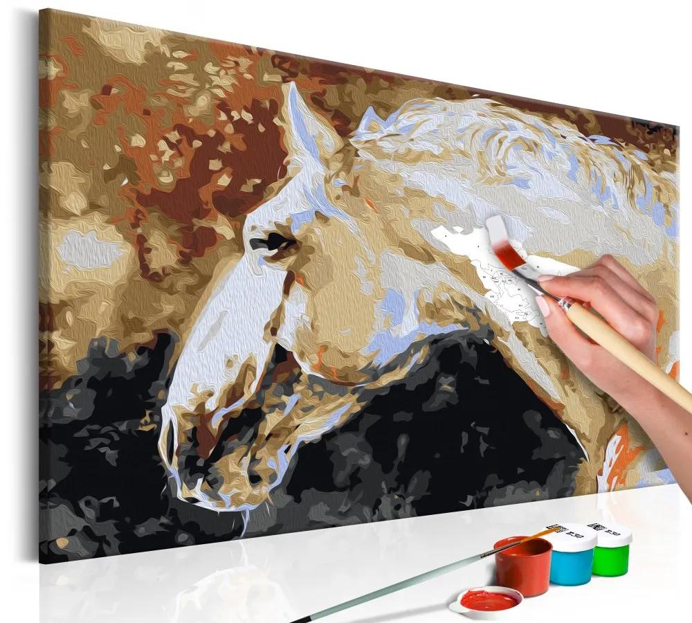 Maľovanie podľa čísiel - White Horse 60x40