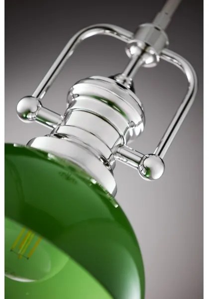 Jupiter 2071 - Luster na tyči PLATINO 1xE27/15W/230V zelená/lesklý chróm