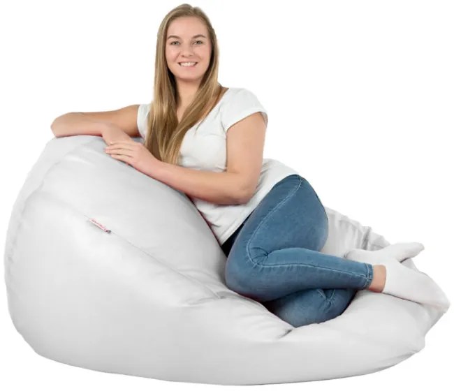 Sedací vak SAKO biely ekokoža