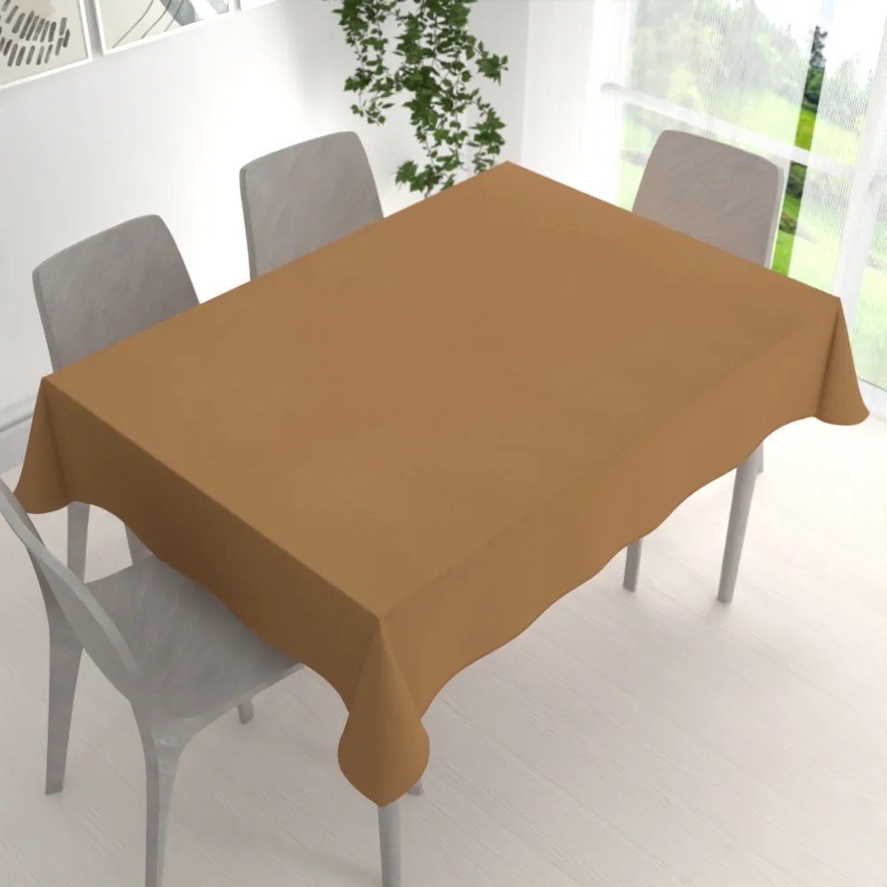 Biante Veľký dekoračný obdĺžnikový obrus BKU-120 Bronzovo hnedý 240x300 cm
