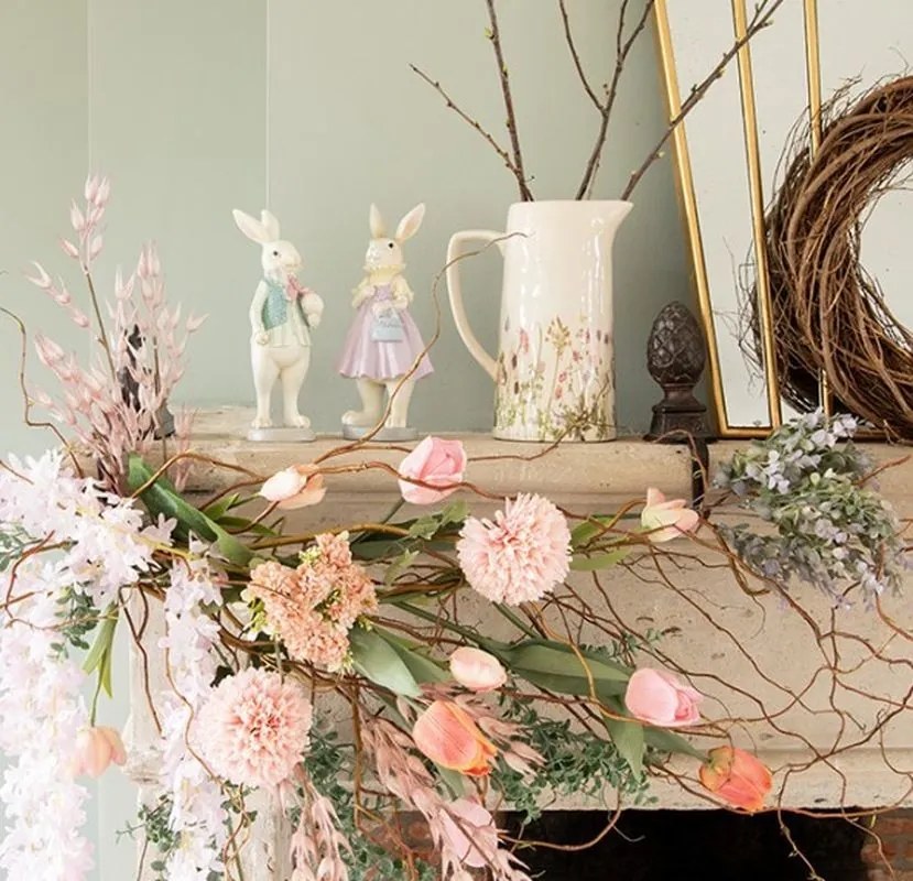 Umelá dekoračná kvetina ružový tulipán - 6*6*50 cm