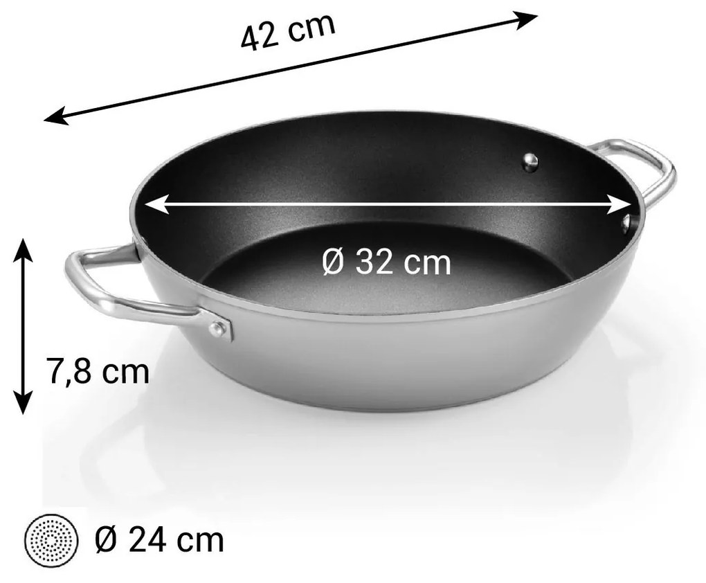 Tescoma Panvica hlboká GrandCHEF+ pr. 32 cm, 2 úchyty, pr. 32 cm