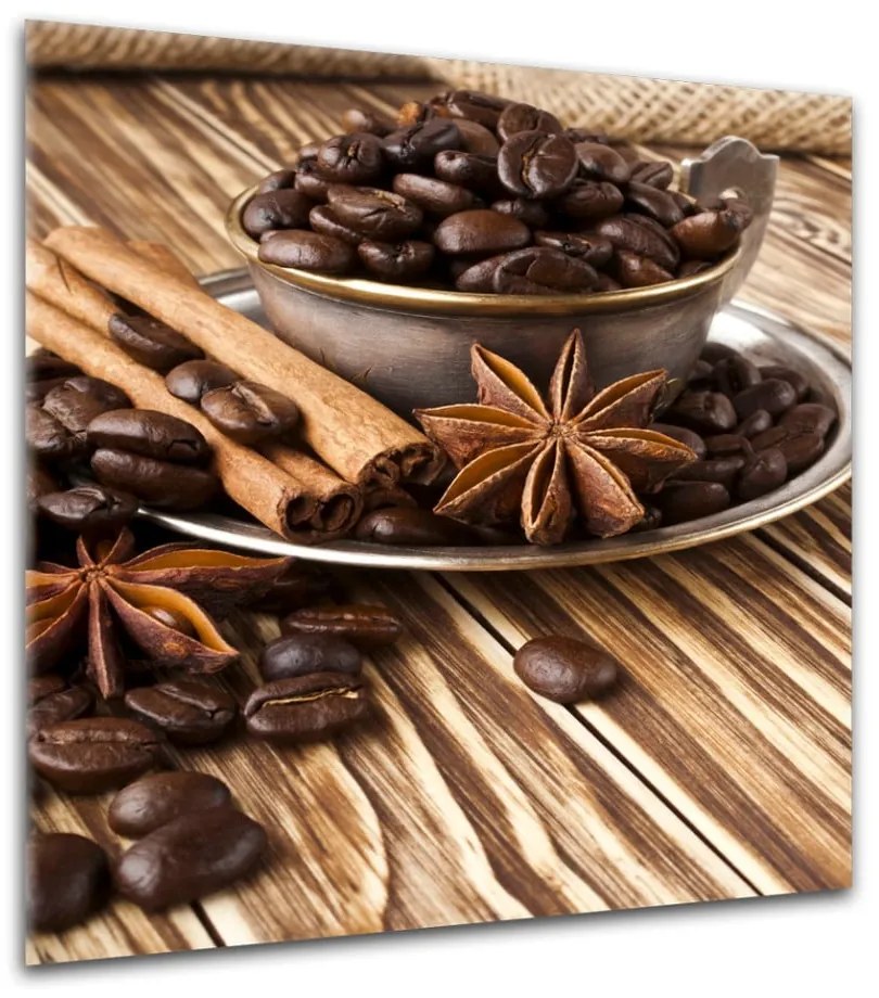 Obraz Styler Glasspik Coffee, 30 × 30 cm