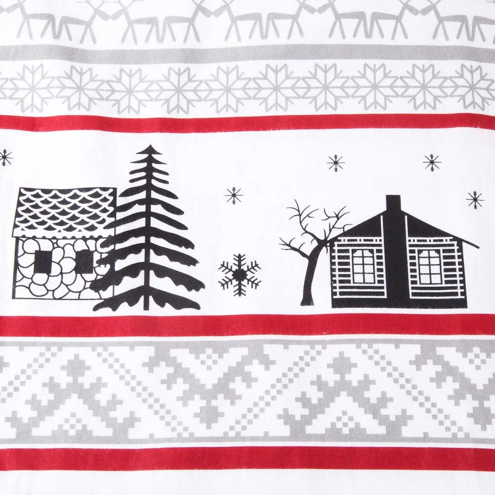VIANOČNÉ FLANELOVÉ OBLIEČKY FLANELOVE 140X200 CM, 1KS 70X80 CM VZOROVANÉ