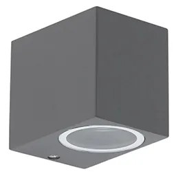 Sada 2 moderných nástenných svietidiel tmavosivá IP44 - Baleno