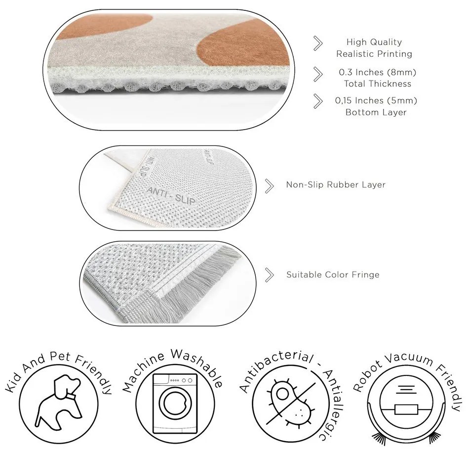 Oranžový prateľný koberec 80x150 cm Caramel Latte – Mila Home