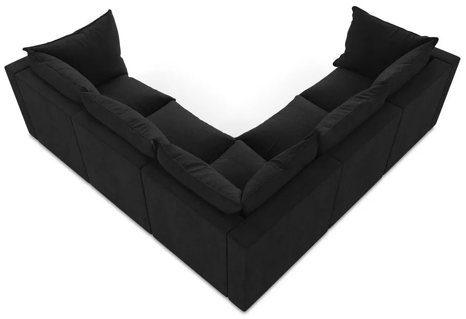 Čierna rohová pohovka Manao – Makamii