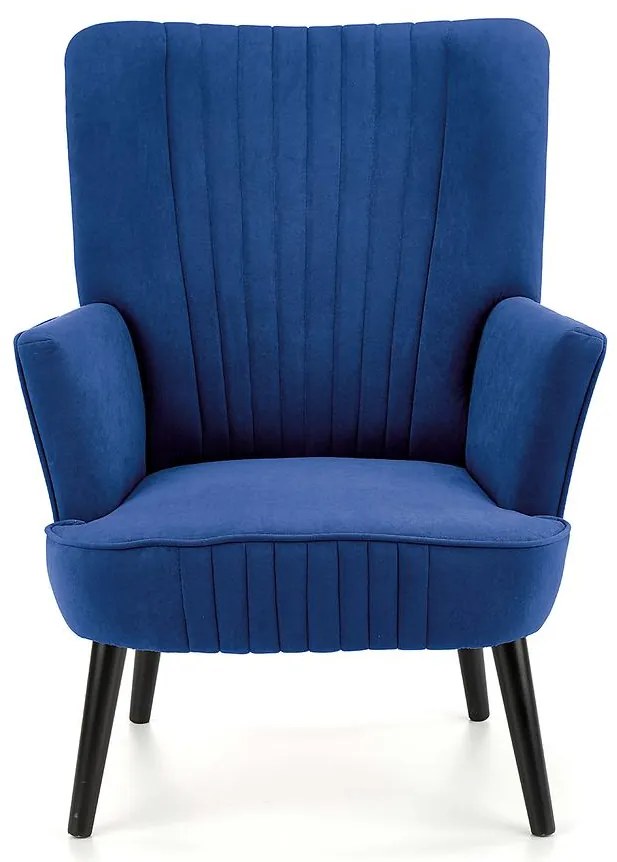 Kreslo Delgado námornícka modrá/čierna