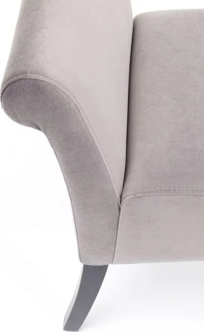 Čalúnená lavica MORENO 108x40 cm strieborno-sivá, bukové nohy