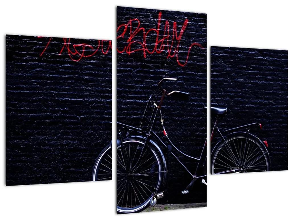 Obraz bicykla v Amsterdame (90x60 cm)