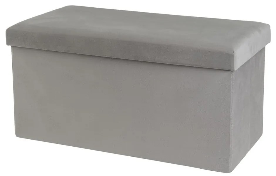 Svetlosivý zamatový taburet Estela – Casa Selección