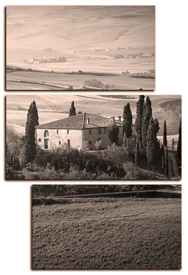 Obraz na plátne - Talianská venkovská krajina - obdĺžnik 7156QC (90x60 cm)