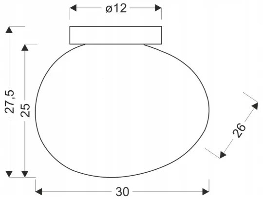 Stropné svietidlo STONES 1xE27/40W/230V pr. 30 cm
