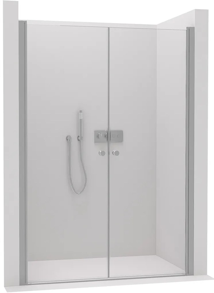 Cerano Antelo, 2-krídlové sprchové dvere do otvoru 80x190 cm, 6mm číre sklo, chrómový profil, CER-CER-432307