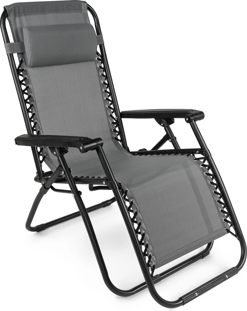 TRENDIE Záhradné ležadlo sivé