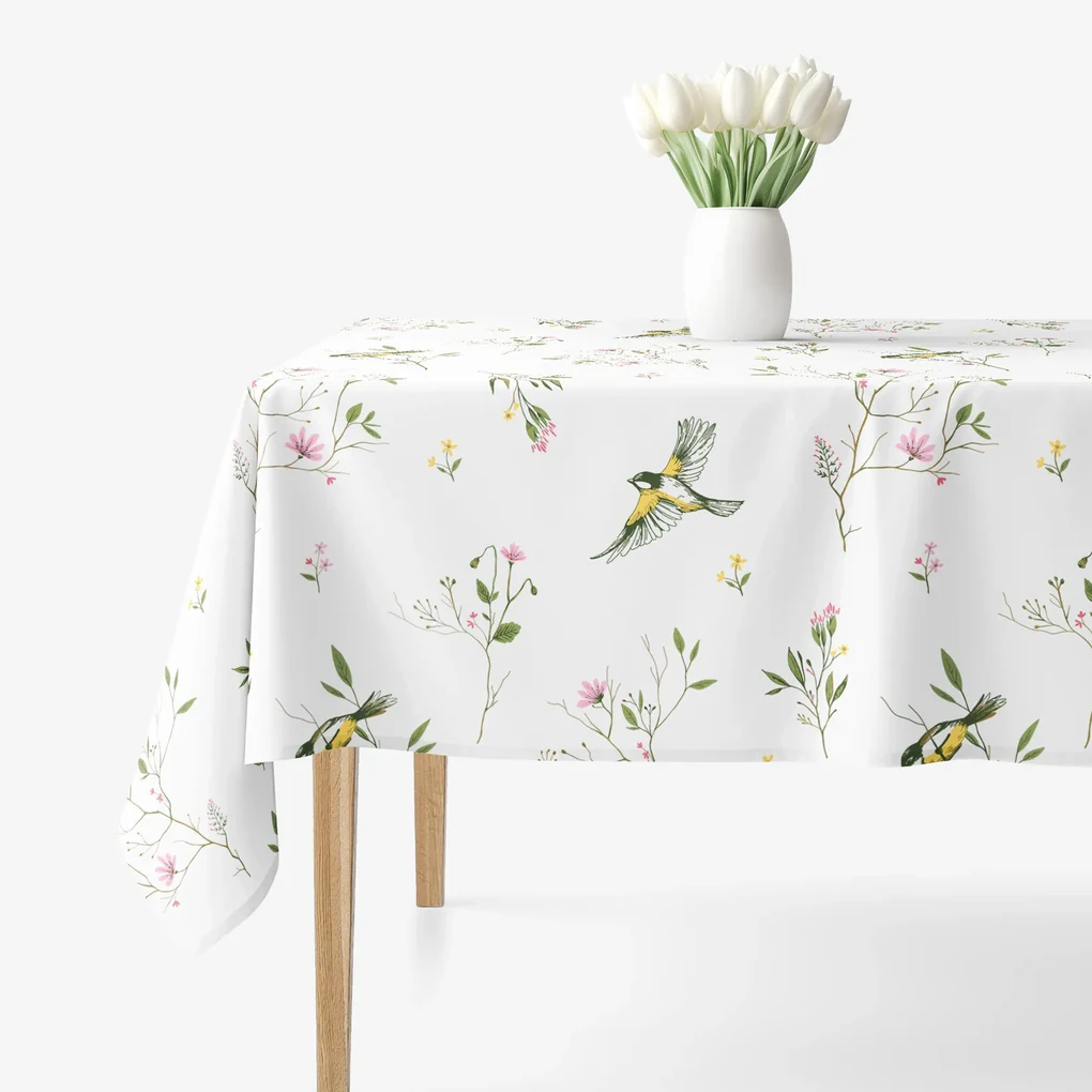 Goldea hranatý obrus 100% bavlnené plátno - život v prírode 120 x 180 cm