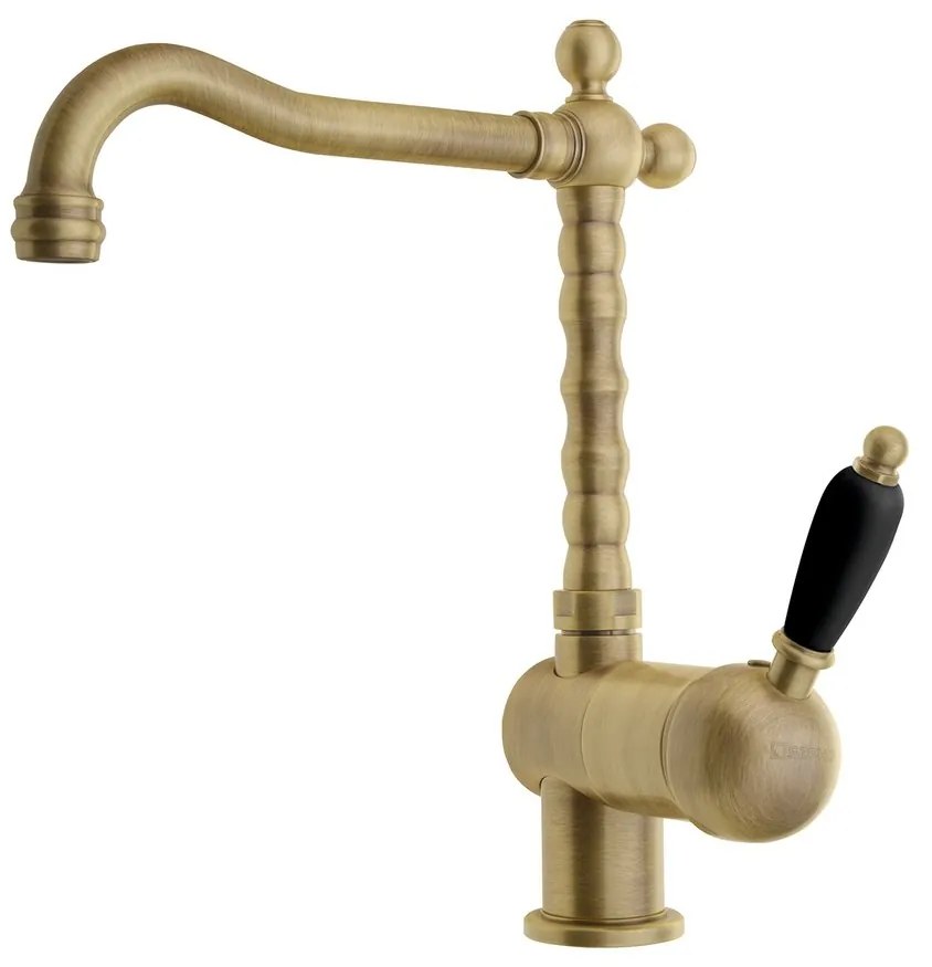 Sapho Sapho, KIRKÉ BLACK stojánkova drezová batéria, čierna páčka, bronz, KI14NB