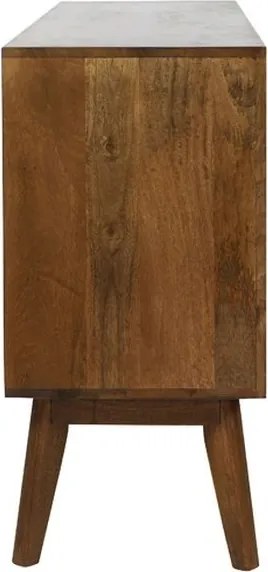 Drevená komoda Espita so šuplíkmi a dvierkami - 152*40*80cm