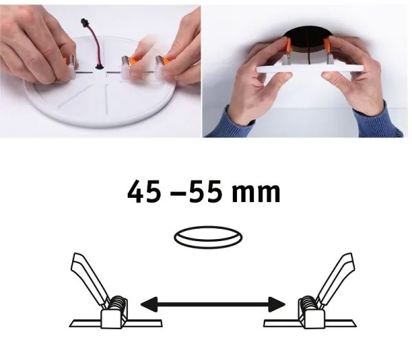 Paulmann 92390 - LED/4,5W IP44 Kúpeľňové podhľadové svietidlo VARIFIT 230V