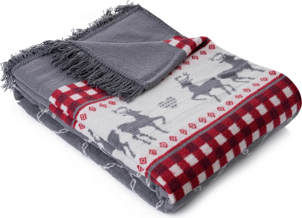 XXXLutz PLÉD, bavlna (recyklovaná), 180/220 cm X-Mas - Textil do domácnosti - 003808014901