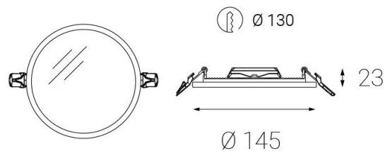 LED2 - LED Kúpeľňové podhľadové svietidlo SLIM LED/10W/230V IP43 CRI 90