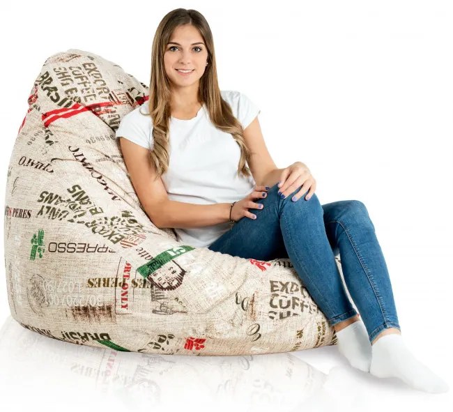 Sedací vak DROP XXL coffee
