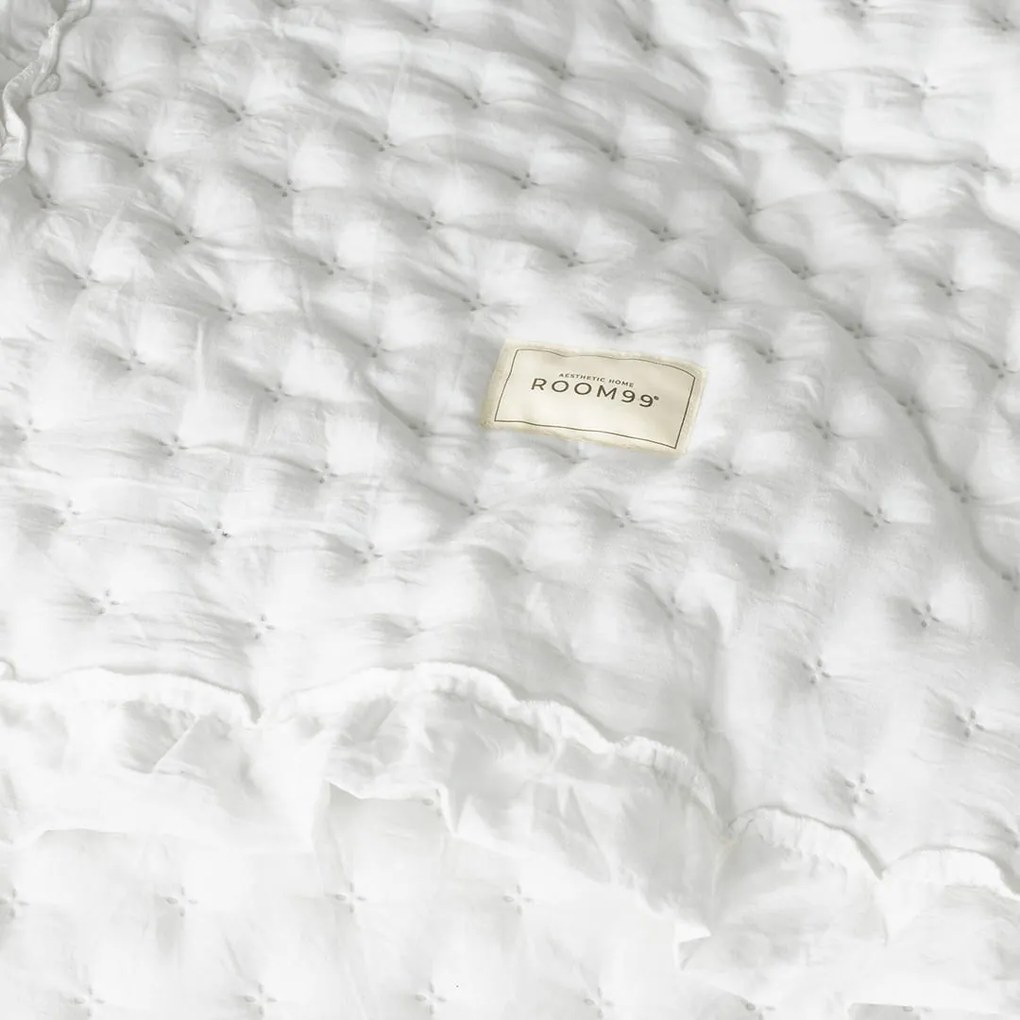 Dekorstudio Prehoz na posteľ MOLLY - biely Rozmer prehozu (šírka x dĺžka): 200x220cm